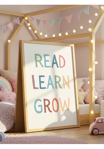 Read Learn Grow Dijital Baskı Poster V9 Çerçevesiz