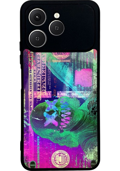 Tecno Spark 40 Joker Dolars Tasarımlı Glossy Telefon Kılıfı Çok Renkli