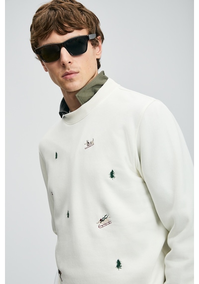 Lufian Noel Erkek Sweatshirt Kırık Beyaz Kırık Beyaz 112030188100510 Beyaz