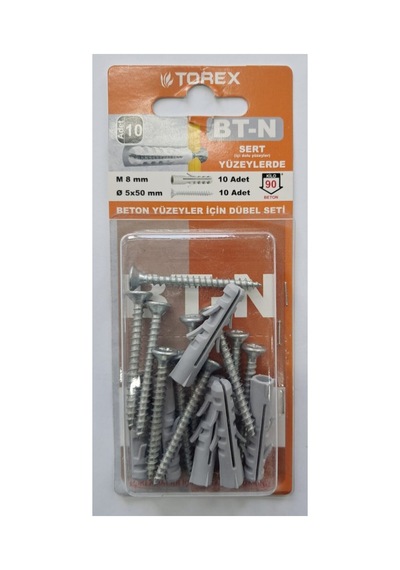 Vida Dübel Set 8 Mm Dübel 10 Adet, 5x50 Vida 10 Adet - 764855829 Diğer