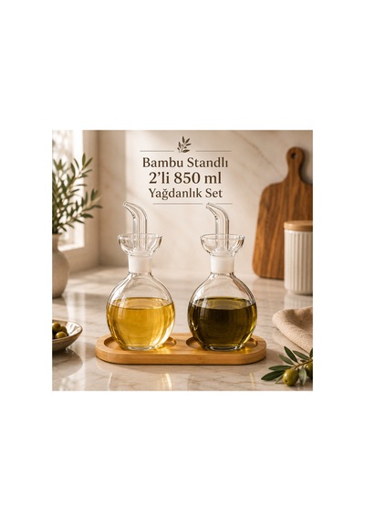 Bambu Standlı 2 Li 850 Ml Berosilikat Cam Damlatmaz Yağdanlık Seti Ayçiçek Yağı Zeytinyağ Şişesi 3 Parça Yağlık Set Gri Gri Bambu Standlı 2 Li 850 Ml Berosilikat Cam Damlatmaz Yağdanlık Seti Ayçiçek Yağı Zeytinyağ Şişesi 3 Parça Yağlık Set Gri Gri