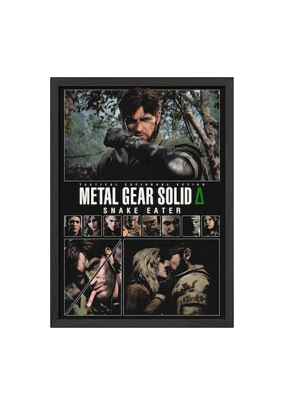 Metal Gear Solid 6 Siyah Ahşap Çerçeveli Poster, Dekoratif Oyun Duvar Tablosu