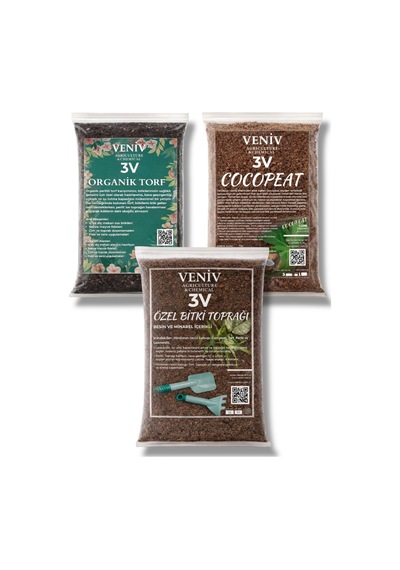 Organik Toprak Seti Torf 2l - Cocopeat 2l - Özel Bitki Toprağı 2l