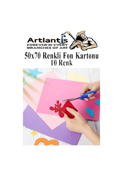 Fon Kartonu 10 Lu 50x70 Cm 2 Paket Arlantis 10 Renk Fon Kartonu 50 70 Okul Sınıf Kreş Anasınıfı