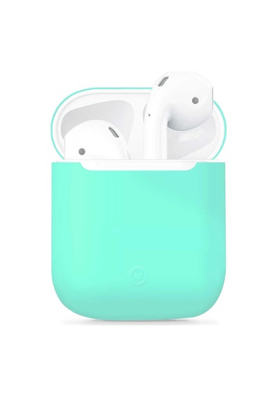 Apple AirPods Uyumlu Kılıf Zore Airbag 13 Silikon Turkuaz