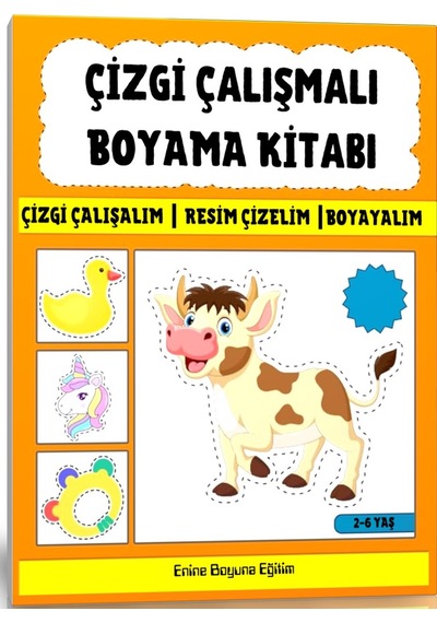 Çizgi Çalışmalı Boyama Kitabı