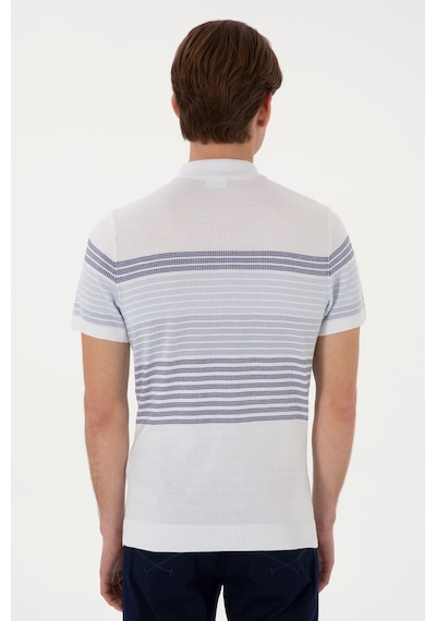 U.S. Polo Assn. Erkek Slim Fit Polo Yaka İndigo Tişört 50299410-VR028