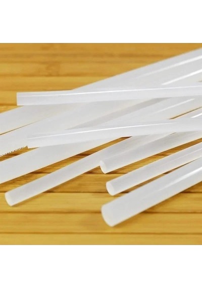 Şeffaf Sıcak Silikon Çubuğu, Standart Kalın, 10'lu Paket