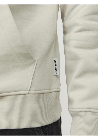 Jack & Jones 12246802 Jorlakewood Sweat Hood Bf Ln Erkek Sweatshirt 001 Bej