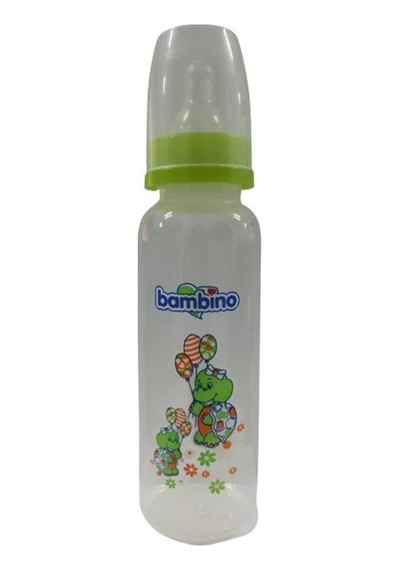 Bambino Bambiş Cam Biberon- Yeşil 225Ml