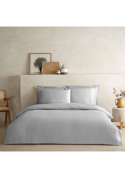 Linens X Tencel Lyocell 2'li Standart Yastık Kılıfı Seti Gri Gri