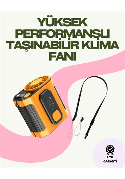Dijital Göstergeli Turbo Taşınabilir Fan - Usb Type-c 3 Serinlik Modu