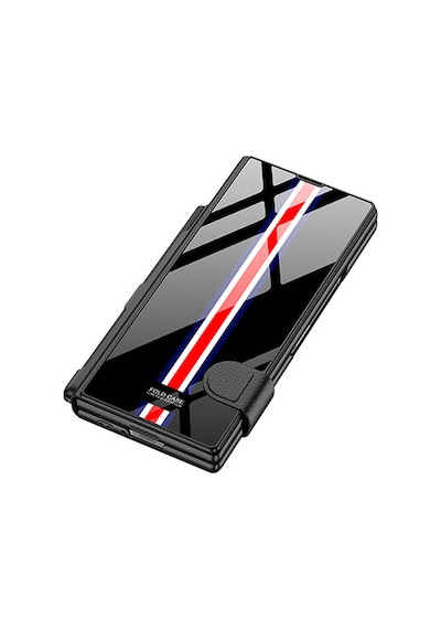 Galaxy Z Fold 6 Kılıf Kamera Korumalı Kartlıklı Kalem Bölmeli Hatreds Kıpta Çizgili Droga Kılıf