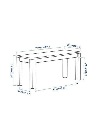 Ikea Ålhult Bank, Bej-kahverengi, 103x36 Cm