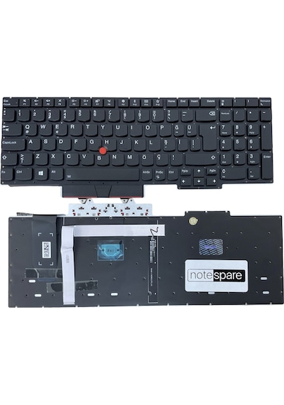 Lenovo Uyumlu Thinkpad E15 Gen 4 21e60076tx, E15 Gen 4 21e600dstx Klavye Tr Işıklı Siyah