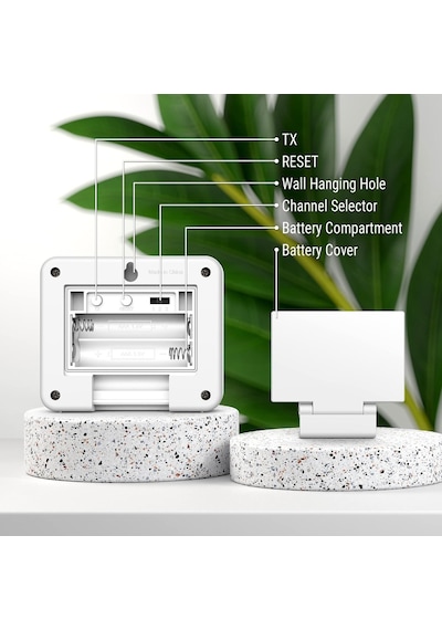 Tr Thermopro Tx-2b 915mhz Ek Nem Sensörü Uydurma Dış Mekan Su Geçirmez Verici, İç Mekan Dış Mekan Termometresi