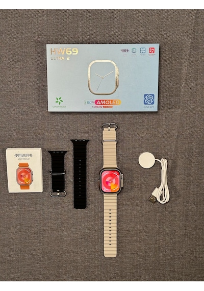 Wearfitpro Watch 9 Hw69 Ultra 2 Amoled Ekran Tüm Model Telefonlara Uyumlu 2.05 Hd Ekran