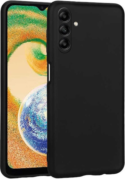 Noktaks - Samsung Galaxy Uyumlu A04s - Kılıf Mat Renkli Esnek Premier Silikon Kapak - Siyah