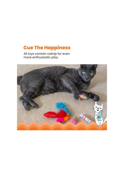 Catstages Kitty Sweet Treats Şekerleme Şeklinde Catnip'li Kedi Çiğneme Oyuncağı 6'lı Paket
