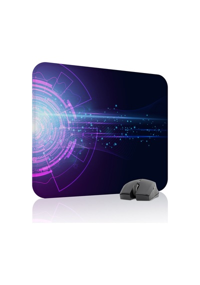 Fütüristik Kaymaz Dikişli Kauçuk Oyuncu Mousepad V1 - 48x40 Xl Gaming Mouse Pad Fare Altlığı