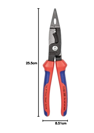 Knipex Elektrik Tesisatı Pensesi Siyah Attramentize, Çok Bileşenl