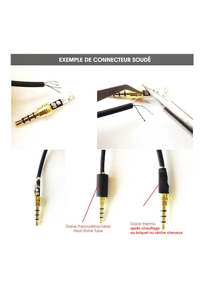 3.5mm Stereo Jak 3 Pin 4 Boğumlu Metal Konnektör - Lehim Tipi Gri