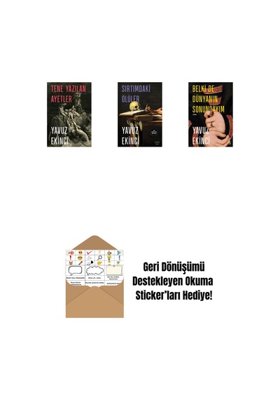 Tene Yazılan Ayetler + Sırtımdaki Ölüler + Belki De Dünyanın Sonundayım + Okuma Sticker'ları