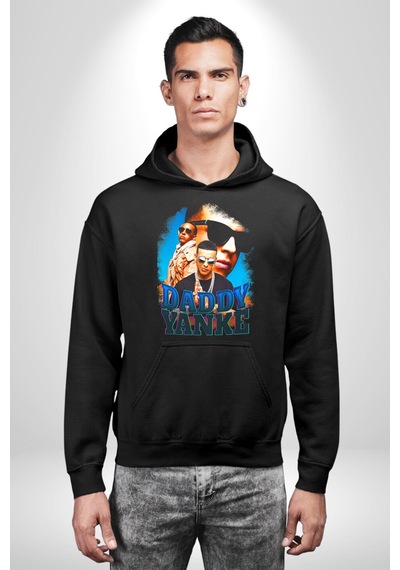 Daddy Yanke Kadın Erkek Siyah Kapüşonlu Sweatshirt Hoodie Siyah