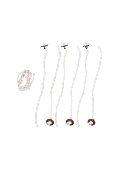 X-perk Kopçalı Kandil Fitili İp Kalınlığı 3 Mm 6 Adet Set 1 Metre Yedekli Fitil 50 x 22