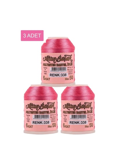 Jenerik 3 Adet Altınbaşak Oya Ve Dantel İpi 20 Gr - Royaleks - No: 338