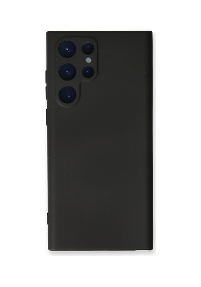 Samsung Galaxy Uyumlu S23 Ultra Kılıf Nano İçi Kadife Silikon - Siyah Bz8683140469573
