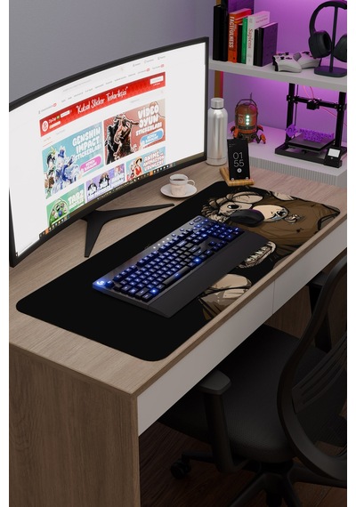 Binding Of Isacc Kaymaz Dikişli Kauçuk Oyuncu Mousepad V4 - 90x40 Xxl Gaming Mouse Pad Fare Altlığı