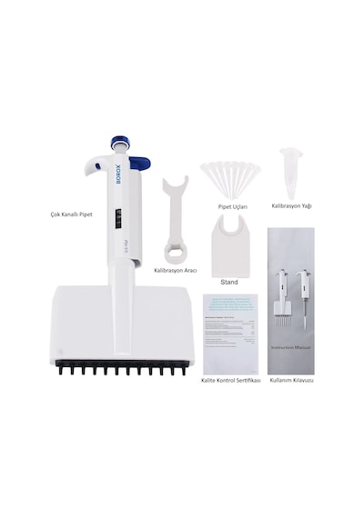 Borox Otomatik Pipet 12 Kanallı 0.5-10 µl Dijital Mikropipet