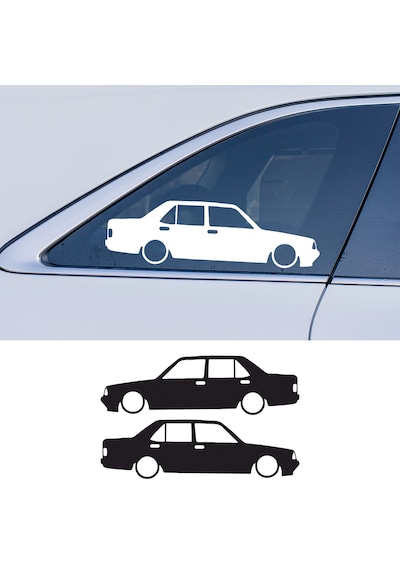 2 Adet Tofaş Şahin Basık Oto Sticker, Kelebek Cam Sticker 20x7 Cm