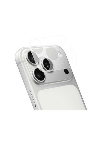 Apple Uyumlu iPhone 17 Pro Mkst 10 İn 1 Mat Kamera Lens Koruyucu - Şeffaf Beyaz