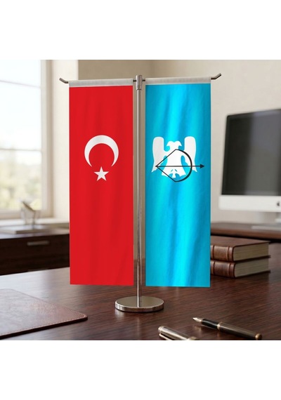 Büyük Selçuklu Devleti Ve Türk Bayrağı Kırlangıç T Tipi Masa Bayrak Takımı Diğer