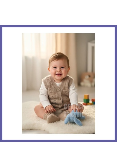 Bezos Bebek Yeleği, Yumoş Bebek Yeleği Simsiz Yumuşacık Bebek Yeleği Nıda Çok Renkli