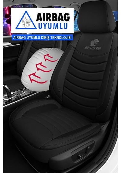 Rover 400 Hatchback Rt 420 Si Lux 136 Hp 2000 Panther Serisi Uyumlu Keten Oto Koltuk Kılıfı Siyah
