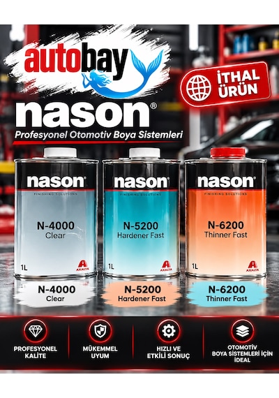Nason Vernik N-4000, Harter N-5000 - N-5200 ,akrilik Tiner N-6000 - N-6200 Takım 1litre