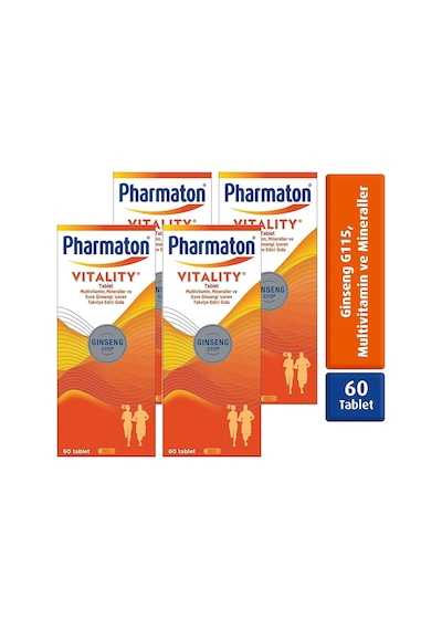 Pharmaton Vitality 60 Tablet 4 Adet