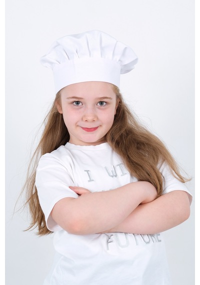 Ayarlanabilir Çocuk Chef Aşçı Şapkası Ayarlanabilir Çocuk Şef Aşçı Şapkası 20 X 25 Beyaz