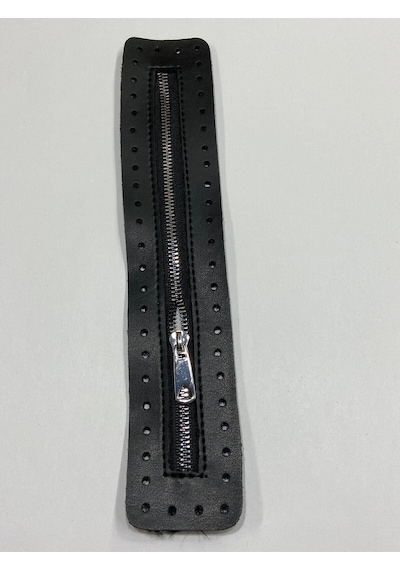 Karantuhafiye Derili Fermuar / Çanta Fermuarı / Kapak Fermuar 30 Cm Siyah Siyah