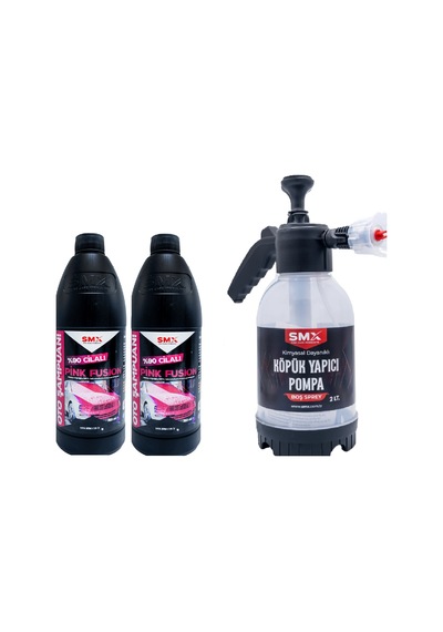 Smx %90 Cilalı Pink Fusion Oto Şampuanı 750 Ml 2adet Ve Köpük Pompası