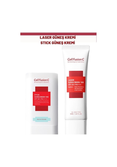 Cell Fusion C Laser Güneş Kremi SPF50+ 50 ML + Stick Güneş Kremi 19 G