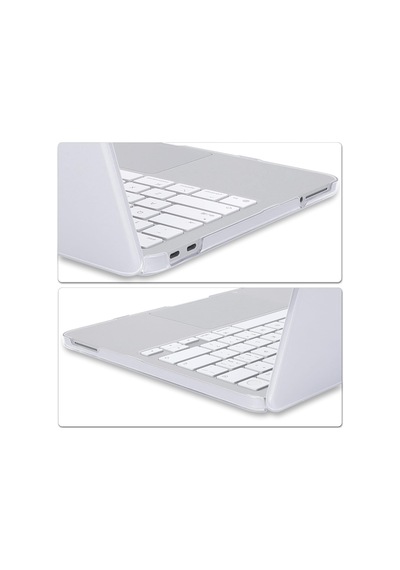 Macbook Uyumlu  Neo 13inç A18 Pro A3404 Kılıf +2adet Ekran Koruyucu +otg +klavye Koruyucu Şeffaf