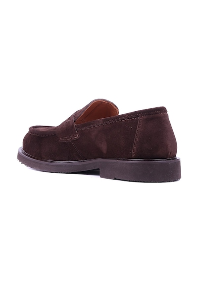 Shoetyle - Hakiki Süet Deri Kahverengi Erkek Loafer - 250-1975-1542