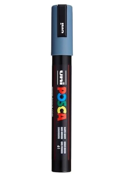 Posca Uni-ball Pc-5m Su Bazlı Poster Markörü, Kurşun Gri Diğer