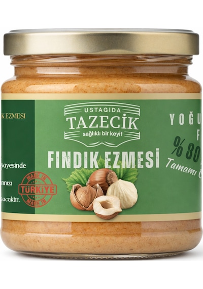 Ustagıda Tazecik %80 Fındık Ezmesi 300 Gram Glütensiz - Vegan