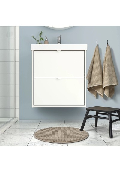 Ikea Toftbo Yuvarlak Banyo Halısı Paspas 55 X 55 Cm Bej