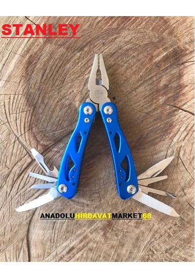Stanley Çakı Pense Seti Avcı Kampçı Pense Bıçak Seti Tornavida 9i Kahverengi